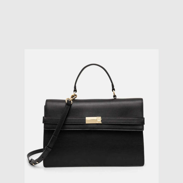 Heritage Flap Satchel - Black
