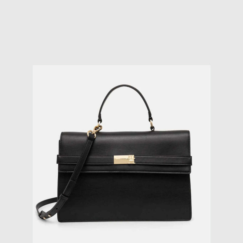 Heritage Flap Satchel - Black