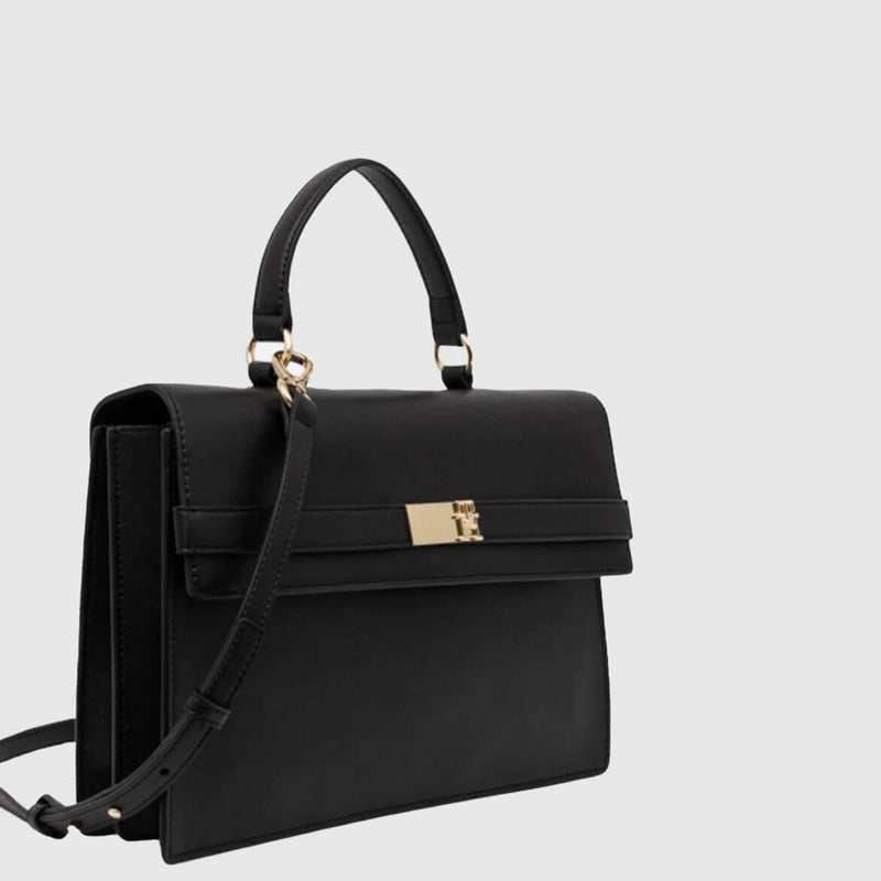 Heritage Flap Satchel - Black