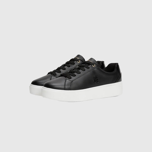 Platform Court Sneaker - Black