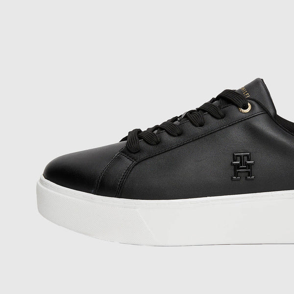 Platform Court Sneaker - Black