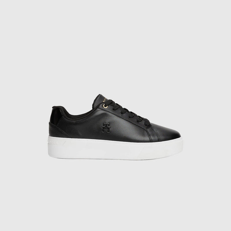 Platform Court Sneaker - Black