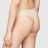Tonal Logo Thong - Cream