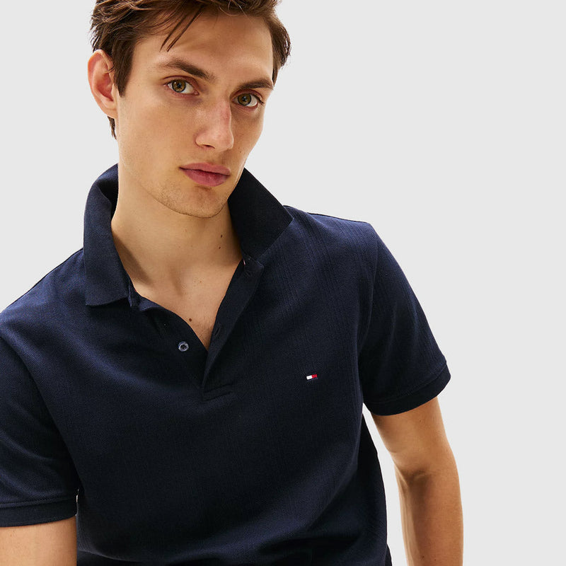 Vertical Stripe Regular Golfer - Navy